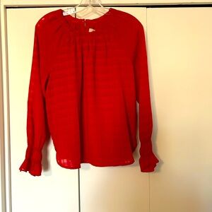 LOFT Red Blouse